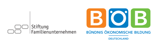 Logos der Stiftung Familienunternehmen und des Bündnis Ökonomische Bildung Deutschland (BÖB)